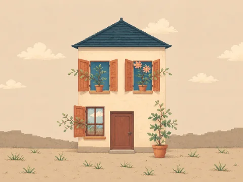小屋打开不同的窗口，让枝叶向外生长